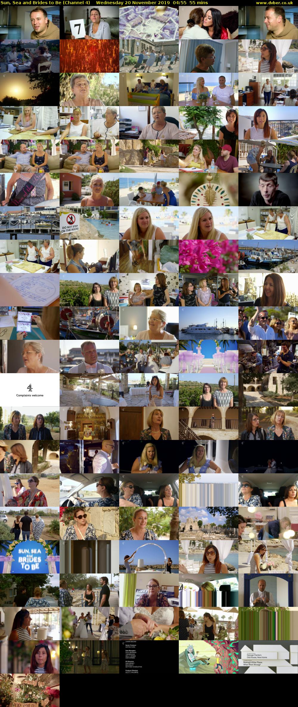 Sun, Sea and Brides to Be (Channel 4) Wednesday 20 November 2019 04:55 - 05:50