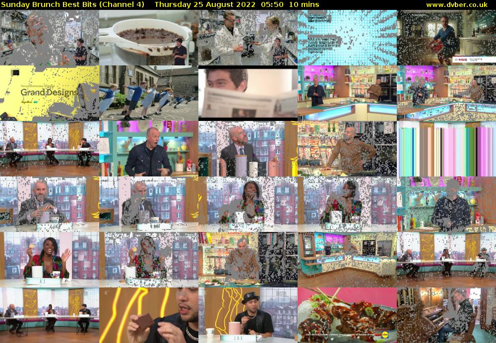 Sunday Brunch Best Bits (Channel 4) Thursday 25 August 2022 05:50 - 06:00
