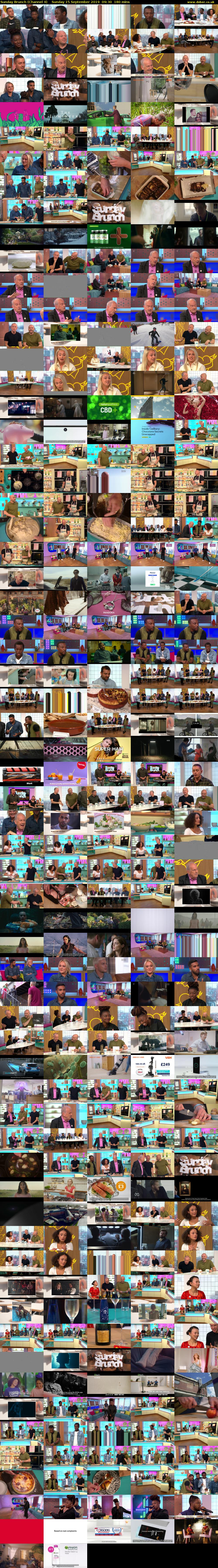 Sunday Brunch (Channel 4) Sunday 15 September 2019 09:30 - 12:30