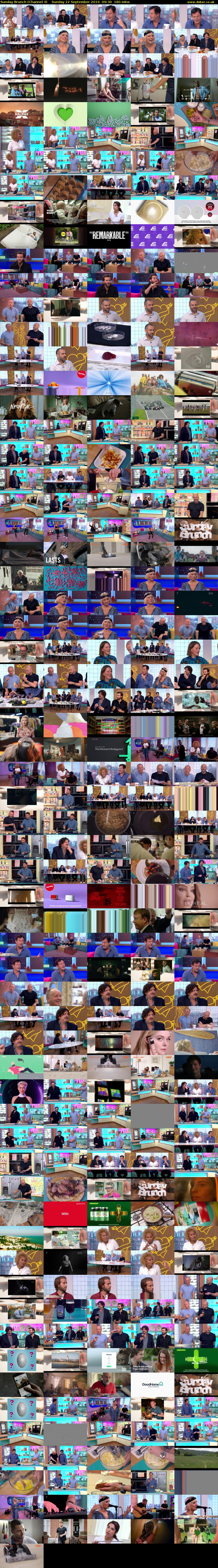 Sunday Brunch (Channel 4) Sunday 22 September 2019 09:30 - 12:30