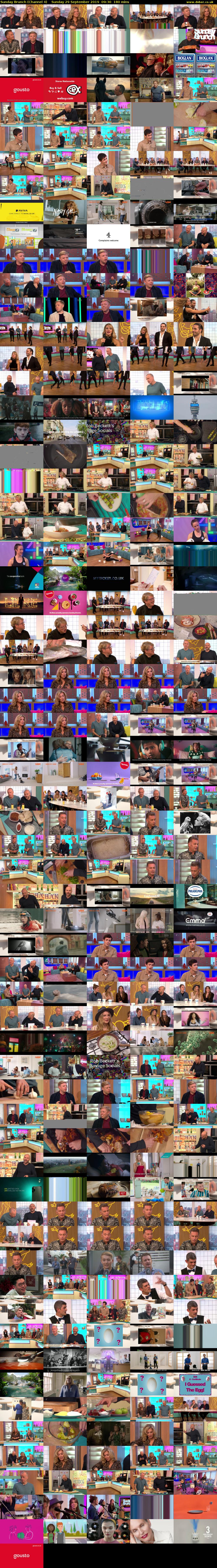 Sunday Brunch (Channel 4) Sunday 29 September 2019 09:30 - 12:30