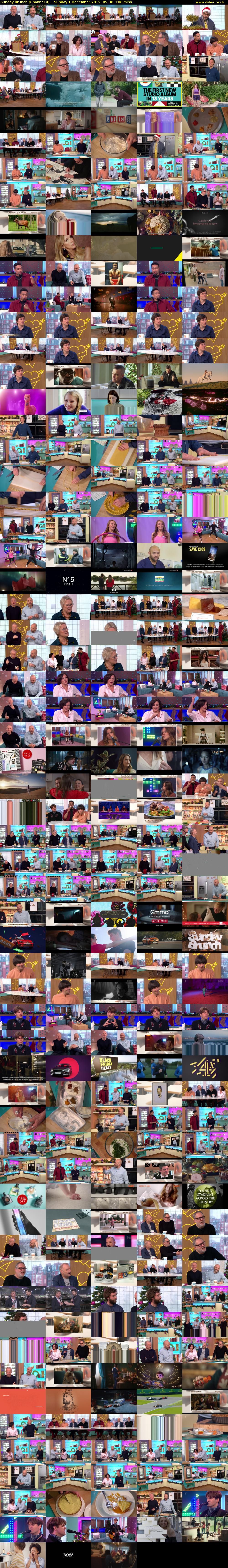 Sunday Brunch (Channel 4) Sunday 1 December 2019 09:30 - 12:30