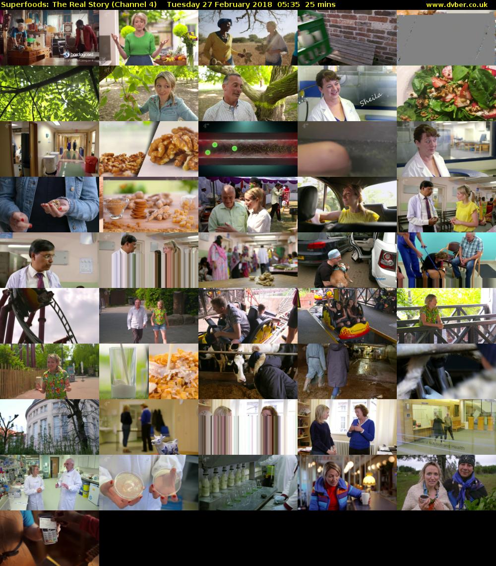 Superfoods: The Real Story (Channel 4) Tuesday 27 February 2018 05:35 - 06:00