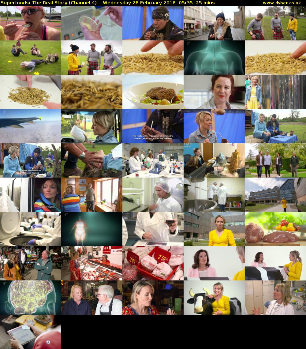 Superfoods: The Real Story (Channel 4) Wednesday 28 February 2018 05:35 - 06:00