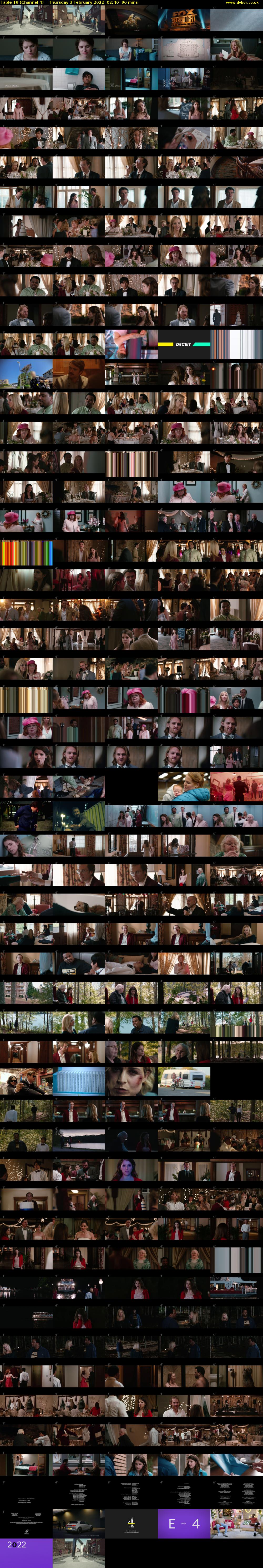 Table 19 (Channel 4) Thursday 3 February 2022 02:40 - 04:10