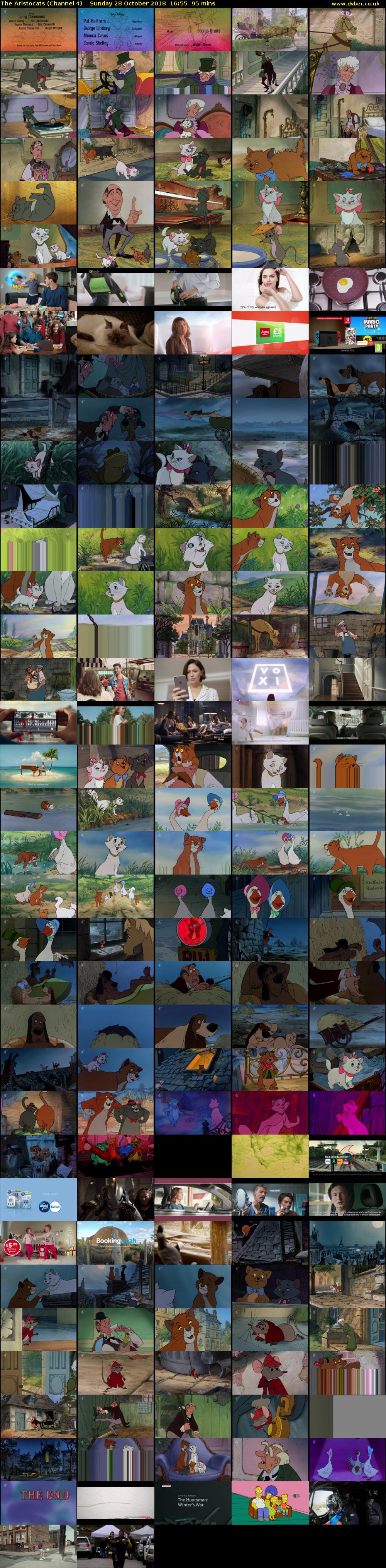 The Aristocats (Channel 4) Sunday 28 October 2018 16:55 - 18:30