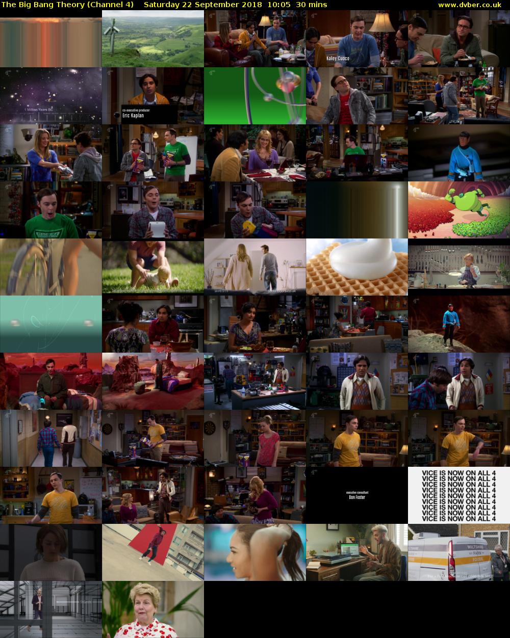 The Big Bang Theory (Channel 4) Saturday 22 September 2018 10:05 - 10:35