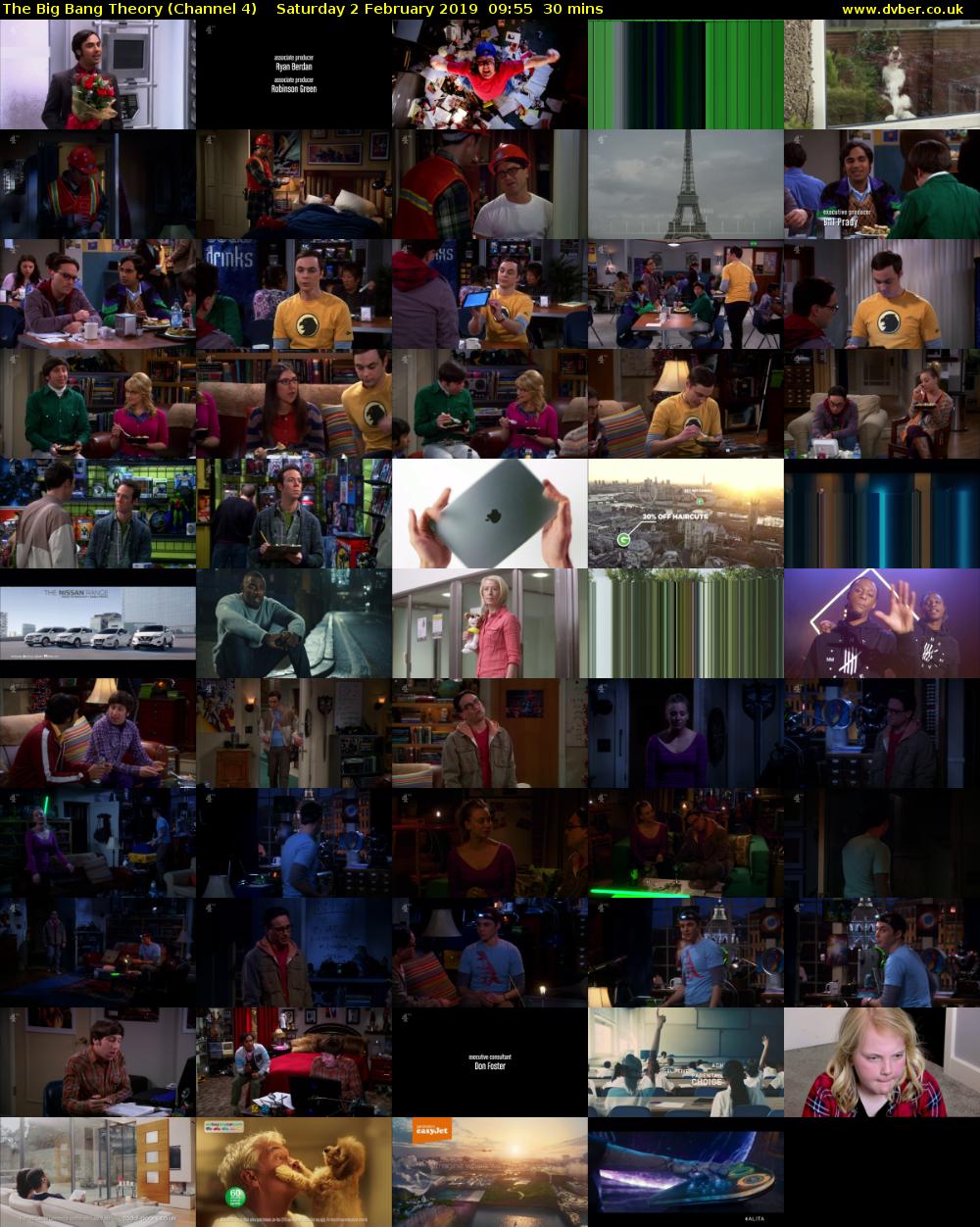 The Big Bang Theory (Channel 4) Saturday 2 February 2019 09:55 - 10:25