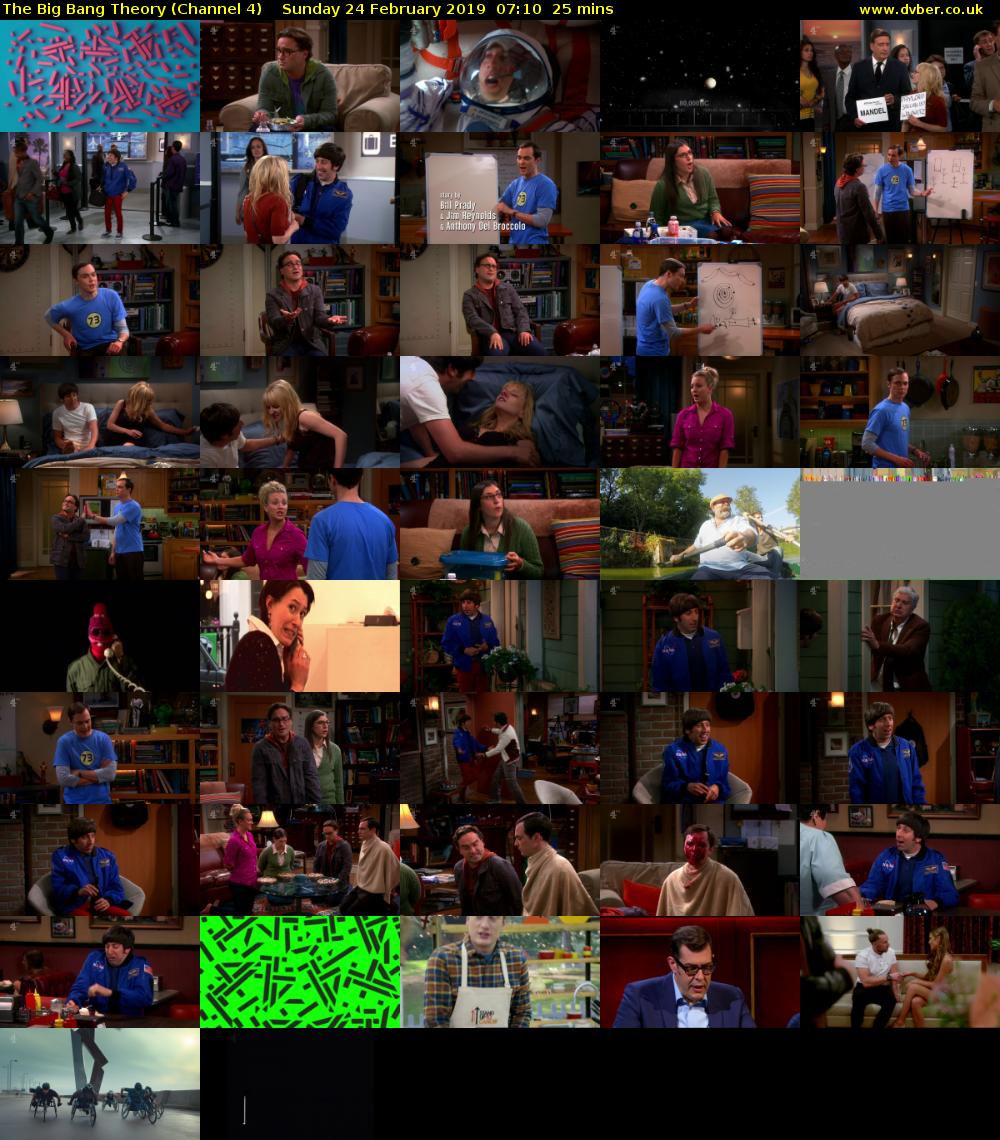 The Big Bang Theory (Channel 4) Sunday 24 February 2019 07:10 - 07:35
