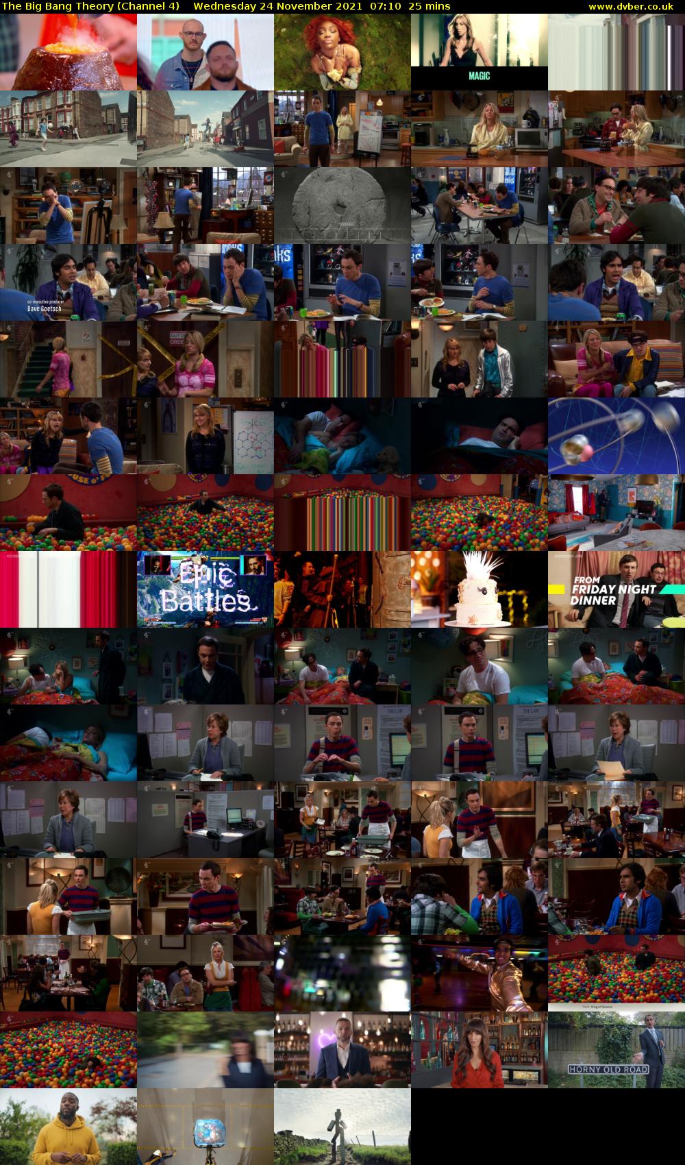 The Big Bang Theory (Channel 4) Wednesday 24 November 2021 07:10 - 07:35