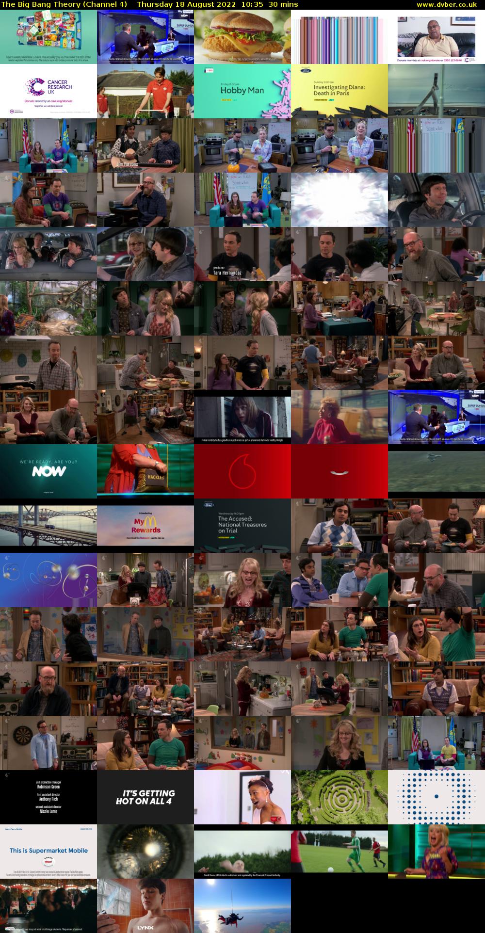The Big Bang Theory (Channel 4) Thursday 18 August 2022 10:35 - 11:05