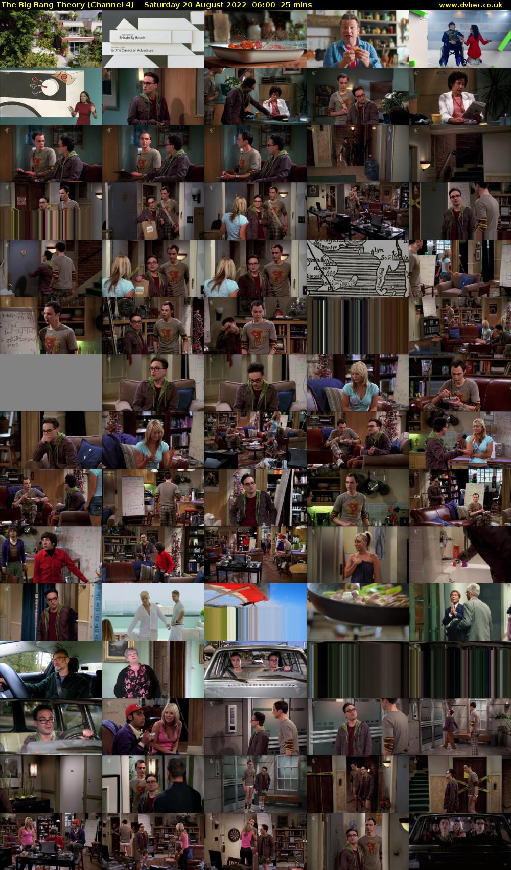 The Big Bang Theory (Channel 4) Saturday 20 August 2022 06:00 - 06:25