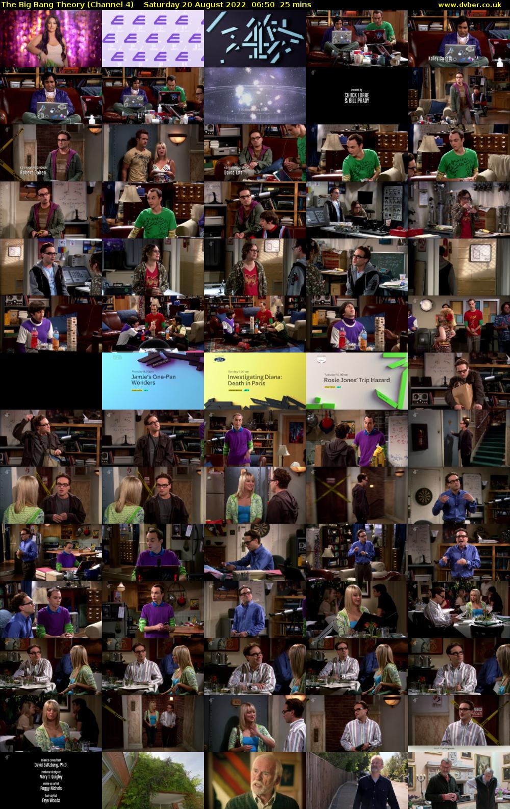 The Big Bang Theory (Channel 4) Saturday 20 August 2022 06:50 - 07:15