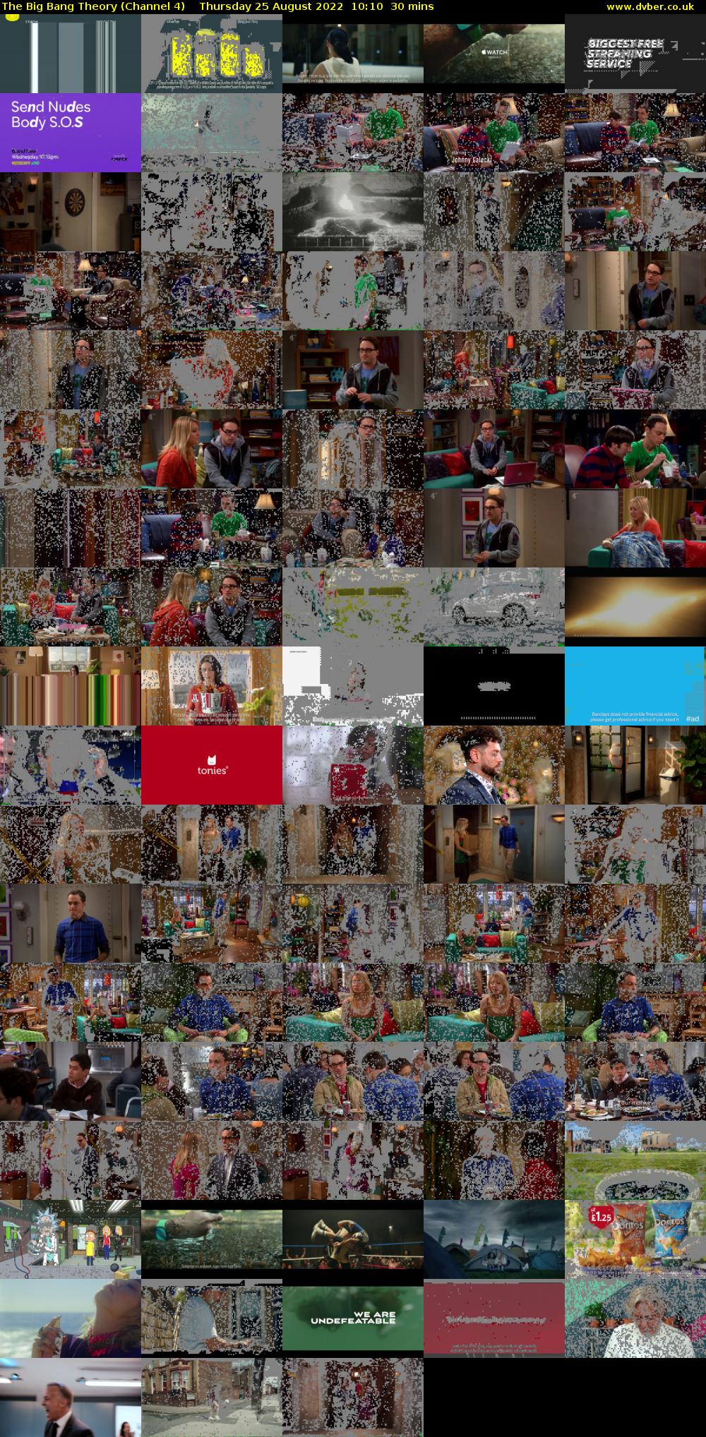 The Big Bang Theory (Channel 4) Thursday 25 August 2022 10:10 - 10:40