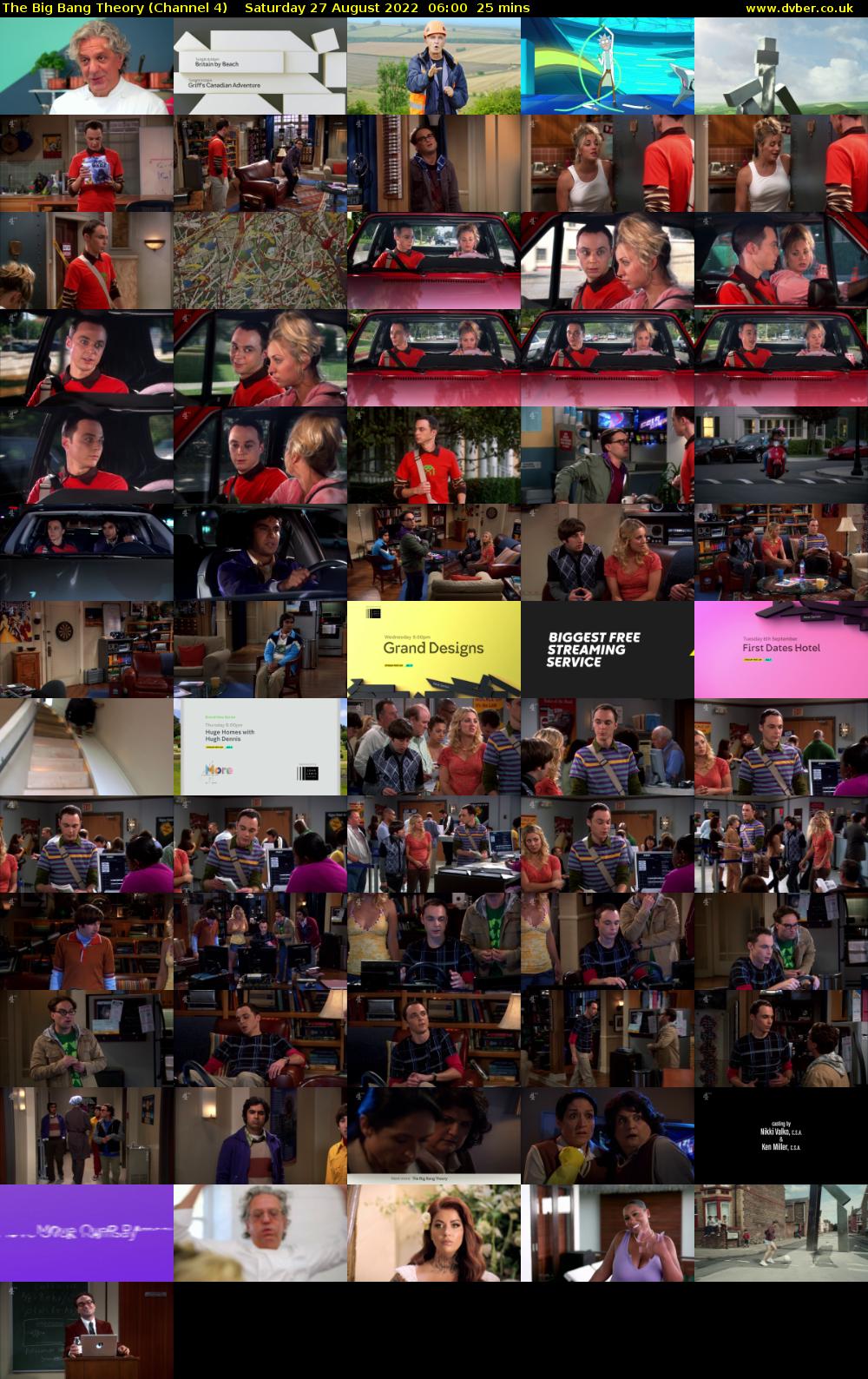 The Big Bang Theory (Channel 4) Saturday 27 August 2022 06:00 - 06:25