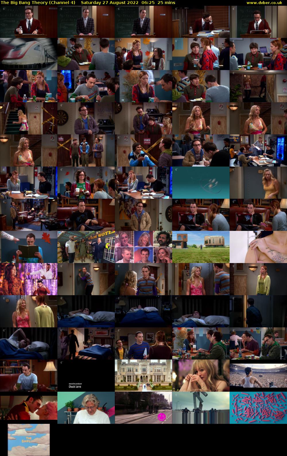 The Big Bang Theory (Channel 4) Saturday 27 August 2022 06:25 - 06:50
