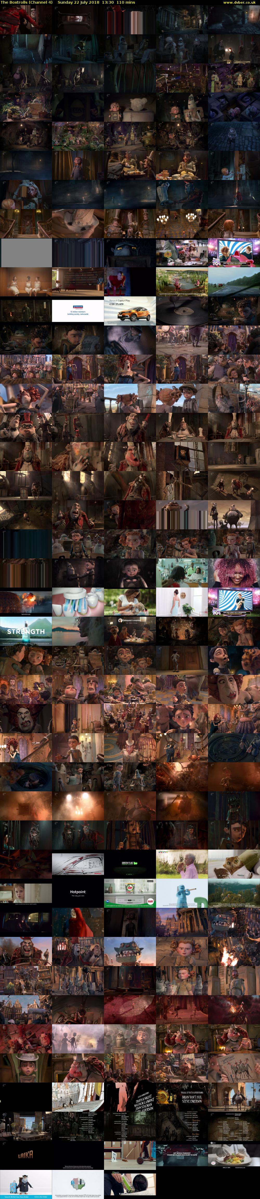 The Boxtrolls (Channel 4) Sunday 22 July 2018 13:30 - 15:20