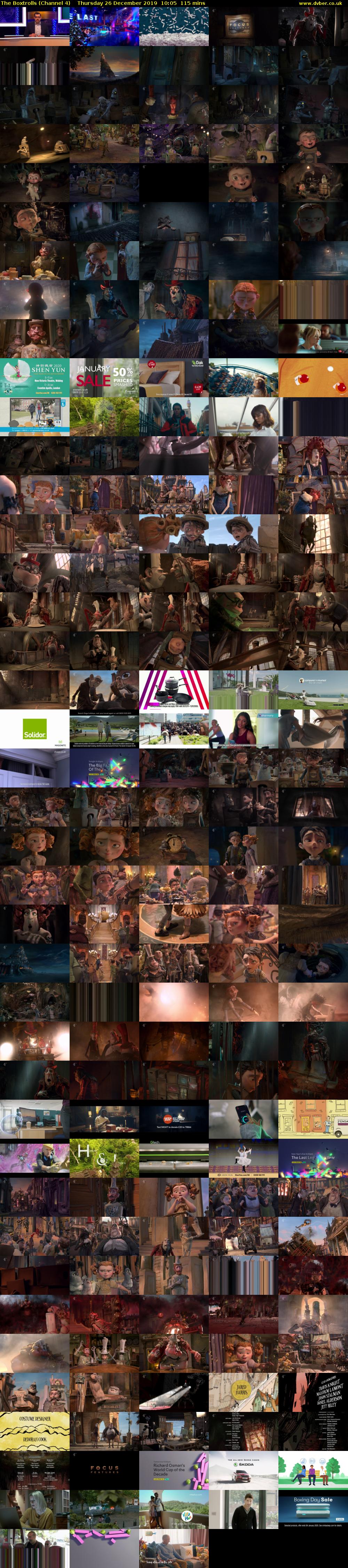 The Boxtrolls (Channel 4) Thursday 26 December 2019 10:05 - 12:00