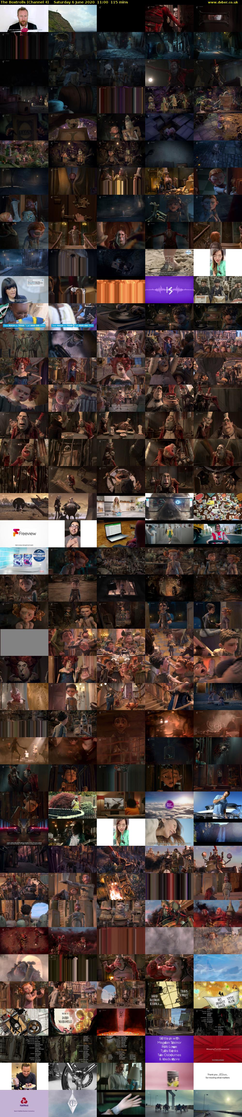 The Boxtrolls (Channel 4) Saturday 6 June 2020 11:00 - 12:55