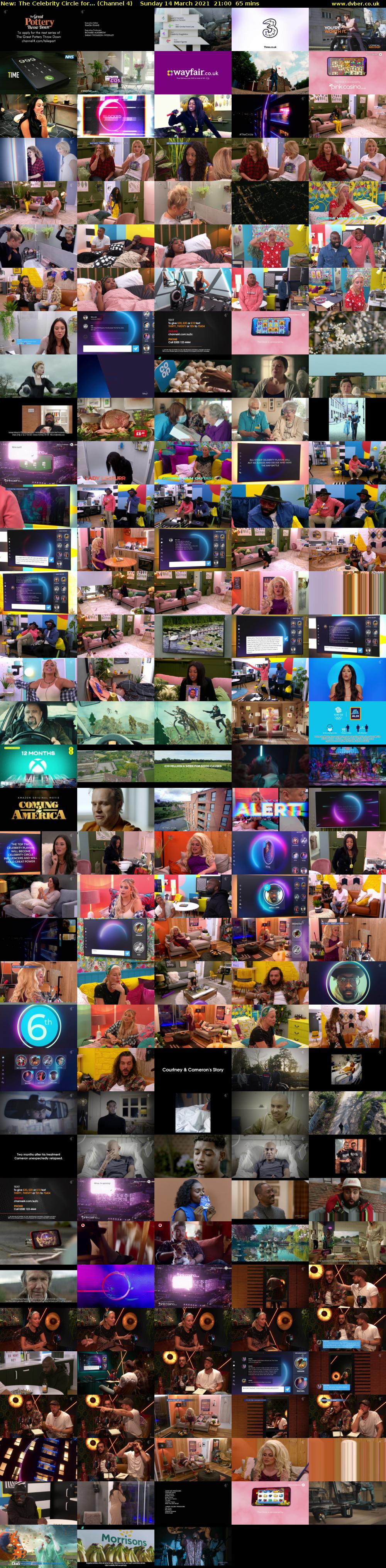 The Celebrity Circle for... (Channel 4) Sunday 14 March 2021 21:00 - 22:05