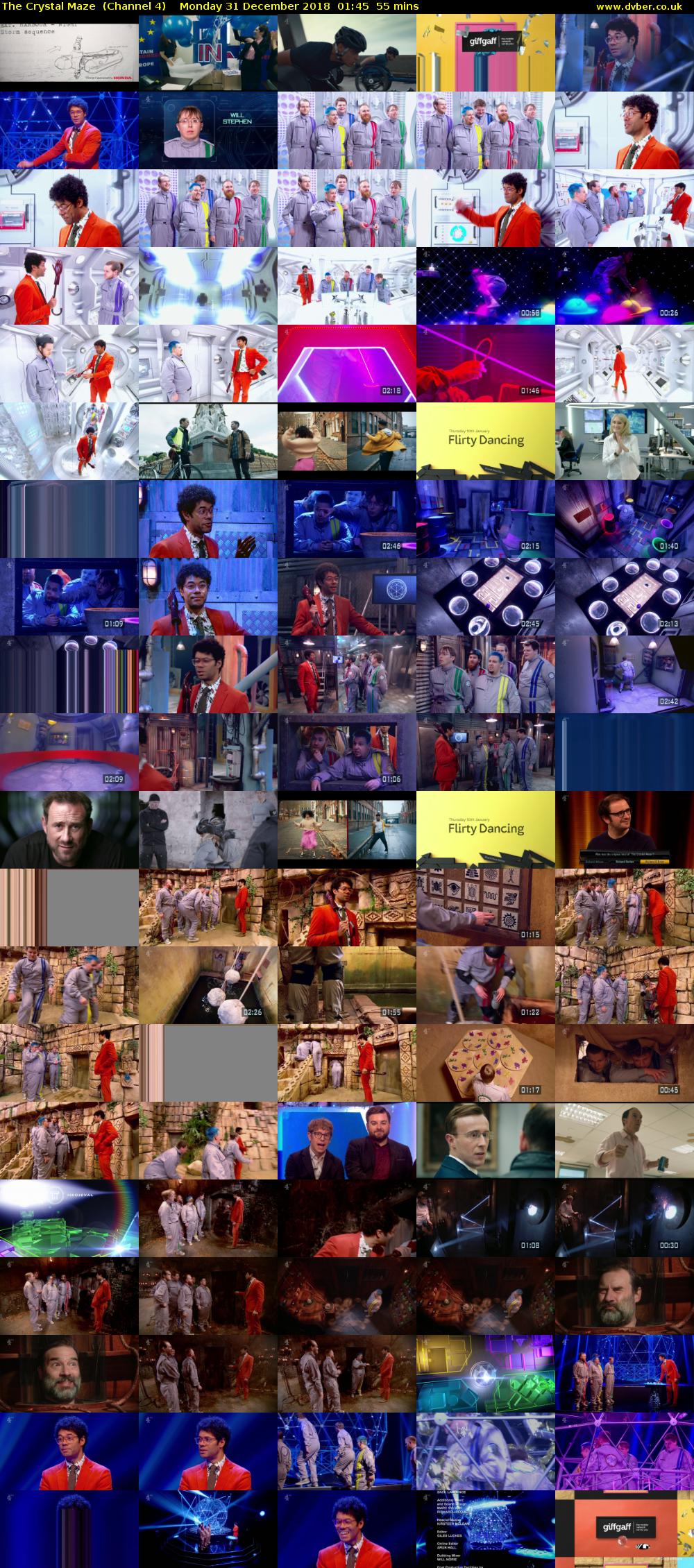 The Crystal Maze  (Channel 4) Monday 31 December 2018 01:45 - 02:40