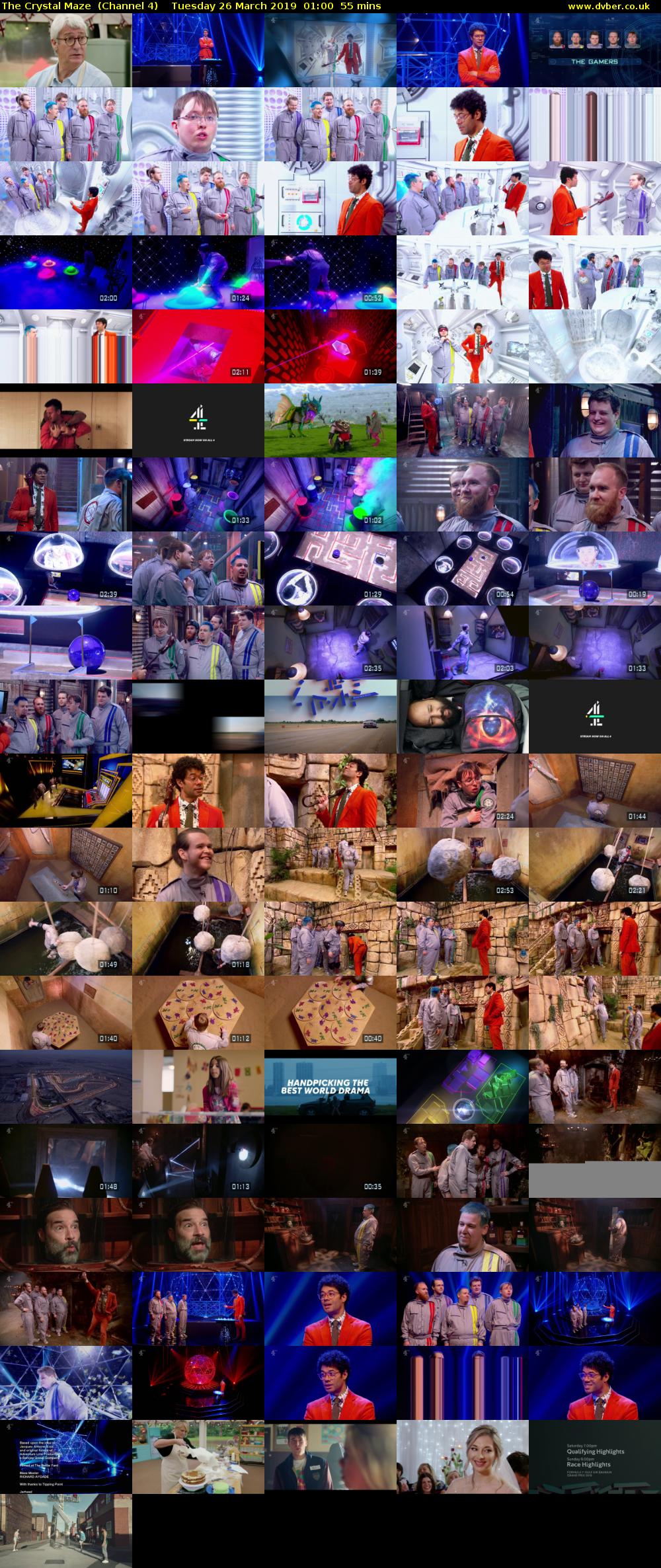 The Crystal Maze  (Channel 4) Tuesday 26 March 2019 01:00 - 01:55
