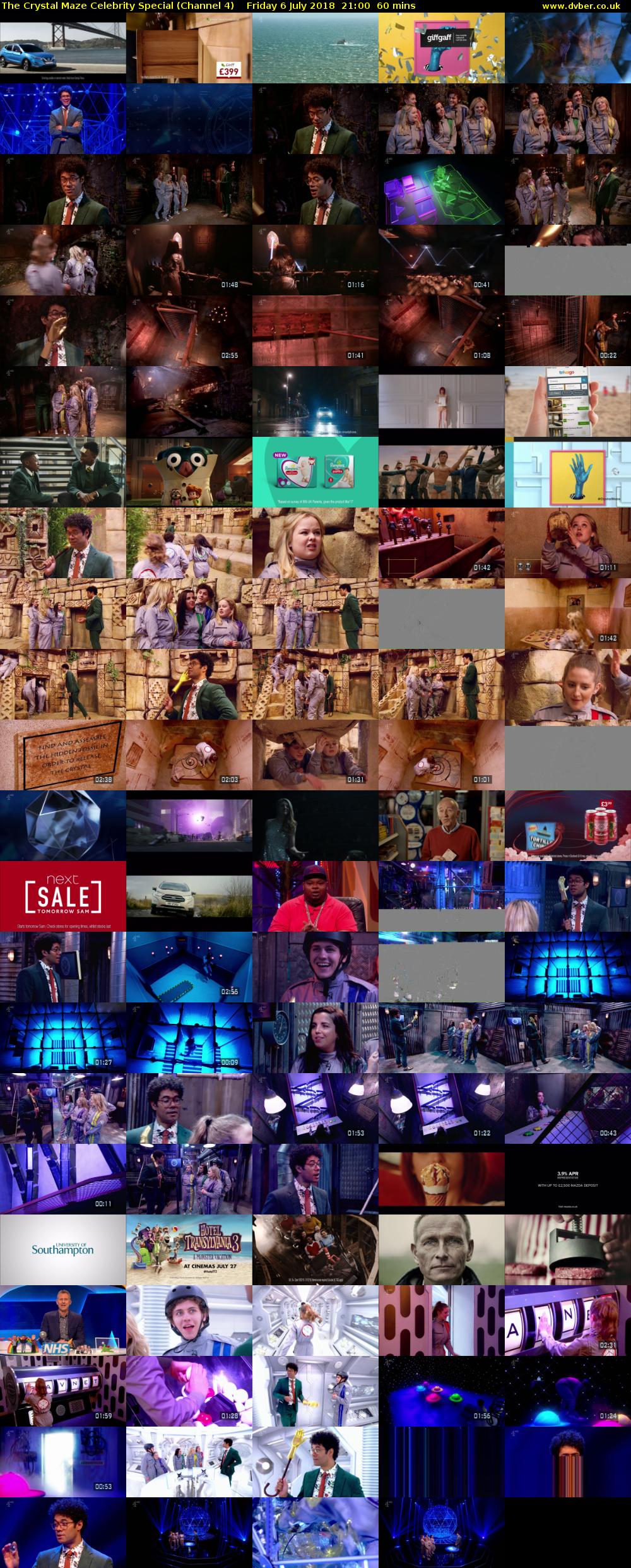 The Crystal Maze Celebrity Special (Channel 4) Friday 6 July 2018 21:00 - 22:00