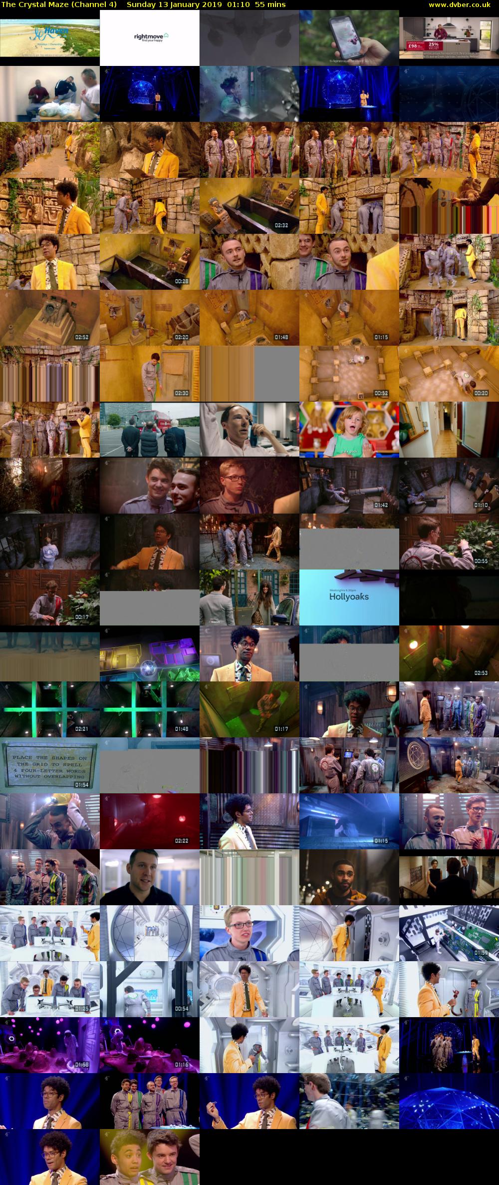 The Crystal Maze (Channel 4) Sunday 13 January 2019 01:10 - 02:05