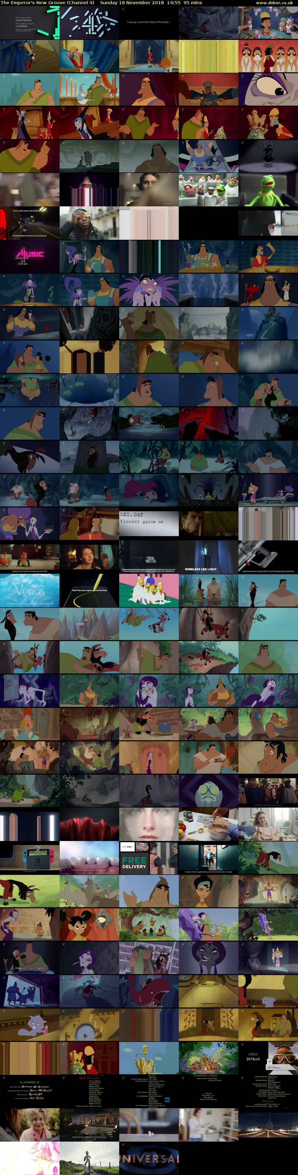 The Emperor's New Groove (Channel 4) Sunday 18 November 2018 14:55 - 16:30
