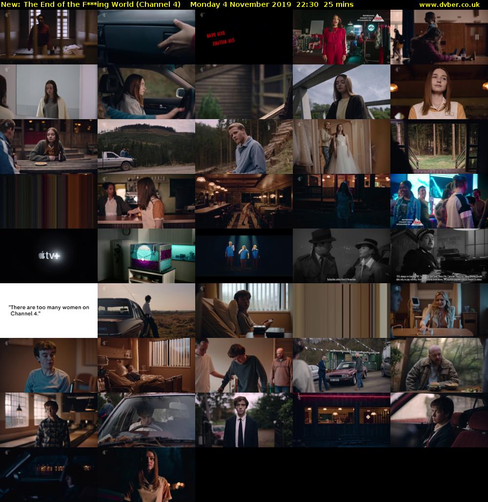 The End of the F***ing World (Channel 4) Monday 4 November 2019 22:30 - 22:55