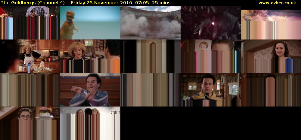 The Goldbergs (Channel 4) Friday 25 November 2016 07:05 - 07:30