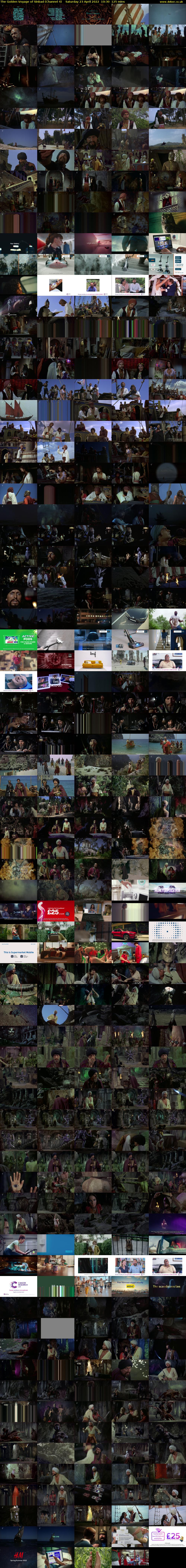 The Golden Voyage of Sinbad (Channel 4) Saturday 23 April 2022 10:30 - 12:35