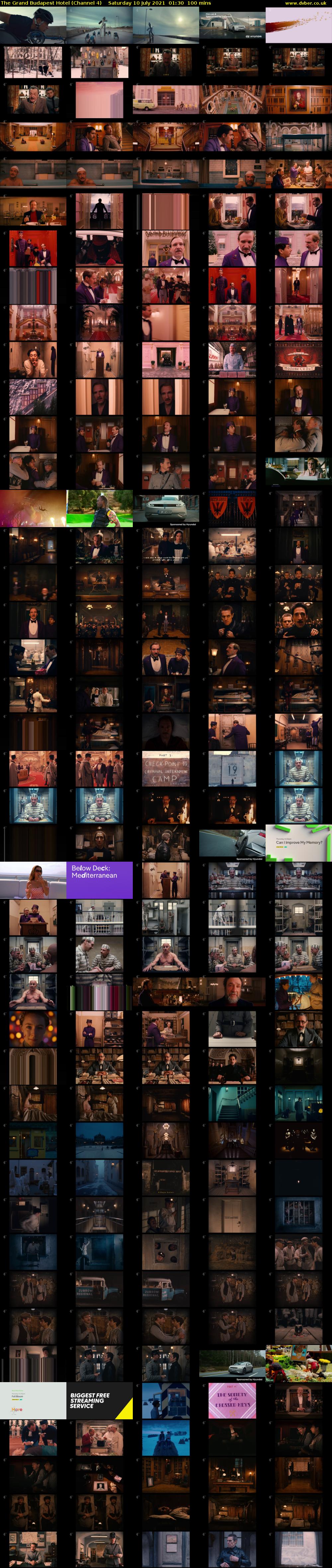 The Grand Budapest Hotel (Channel 4) Saturday 10 July 2021 01:30 - 03:10