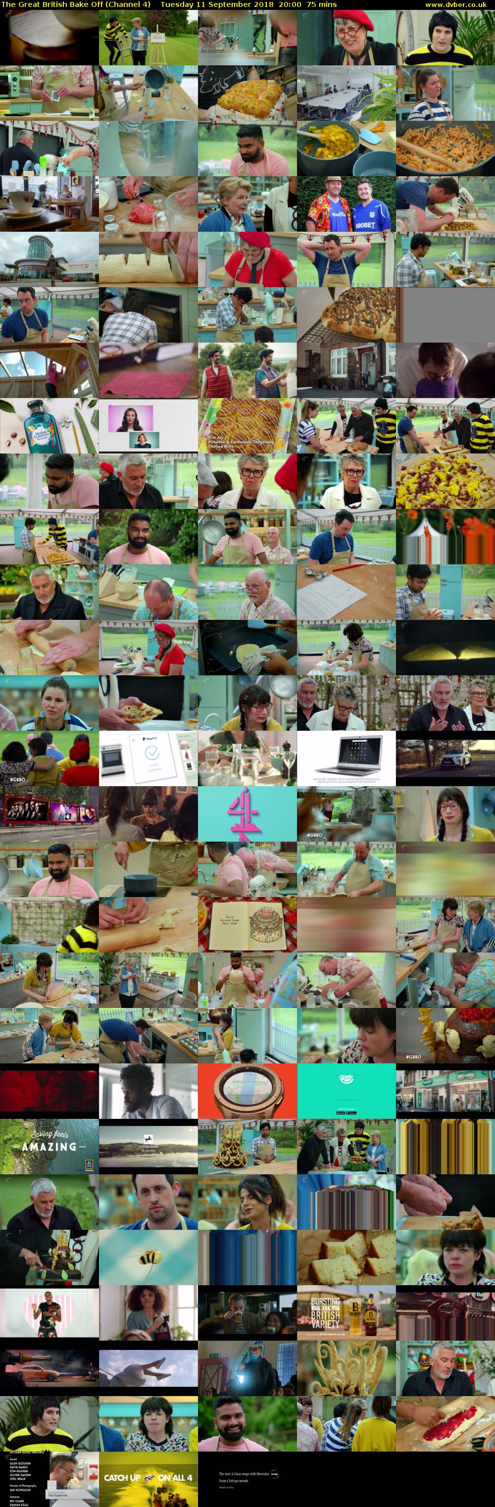 The Great British Bake Off (Channel 4) Tuesday 11 September 2018 20:00 - 21:15