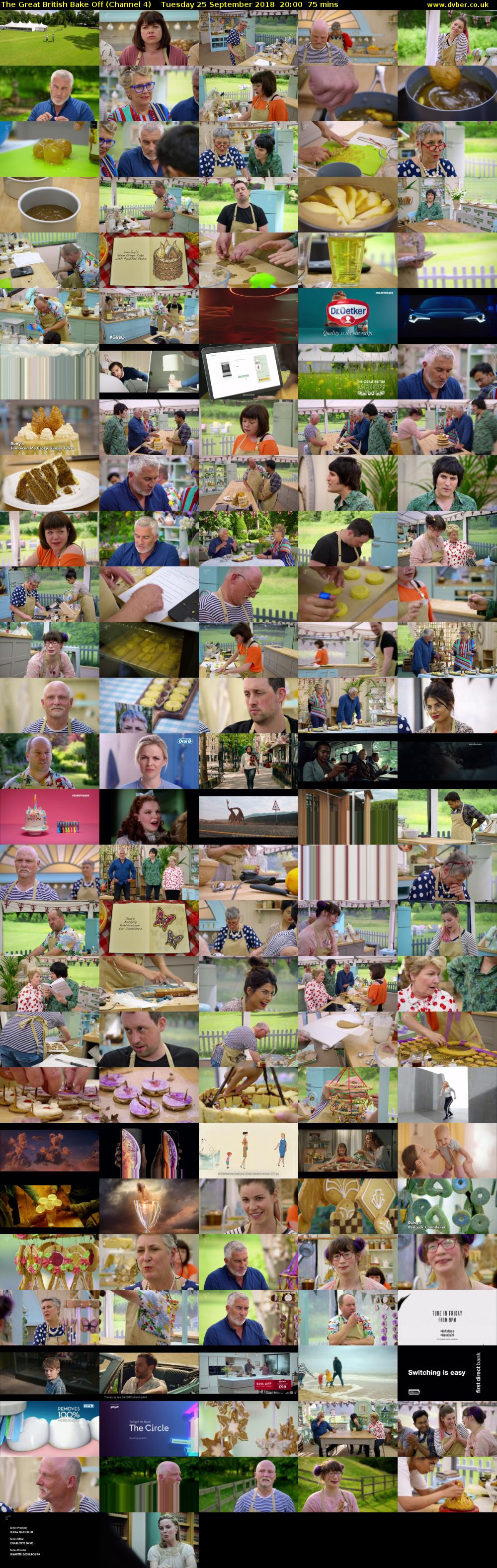 The Great British Bake Off (Channel 4) Tuesday 25 September 2018 20:00 - 21:15