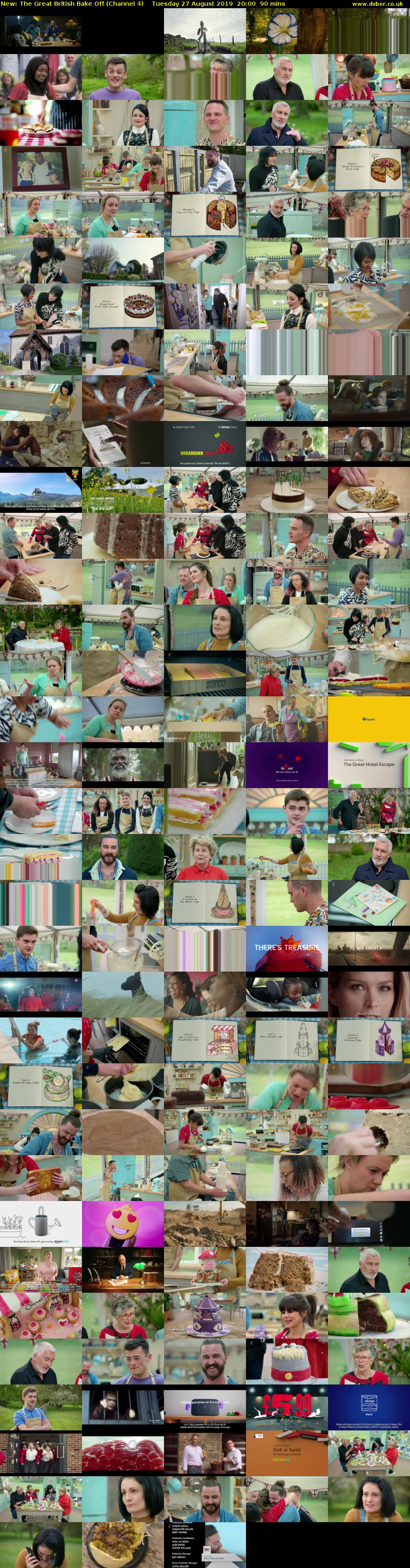 The Great British Bake Off (Channel 4) Tuesday 27 August 2019 20:00 - 21:30