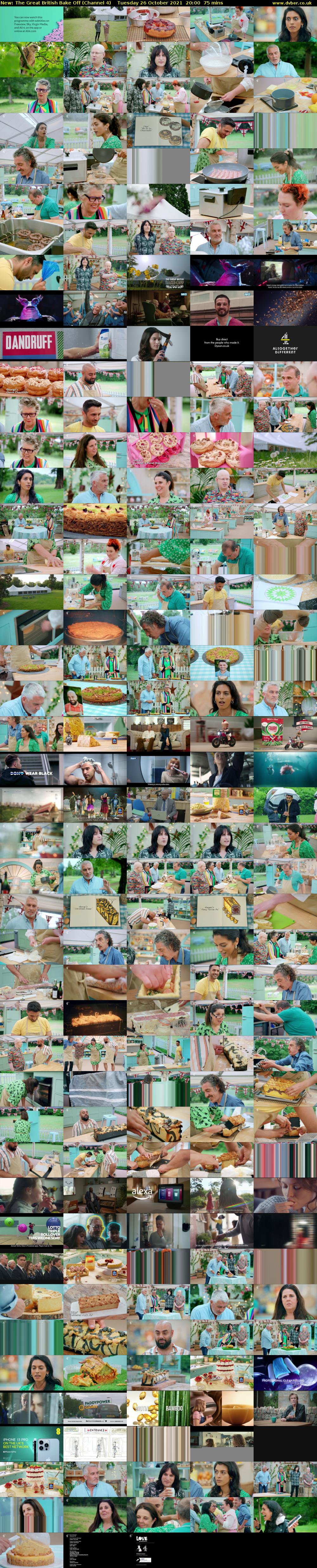 The Great British Bake Off (Channel 4) Tuesday 26 October 2021 20:00 - 21:15