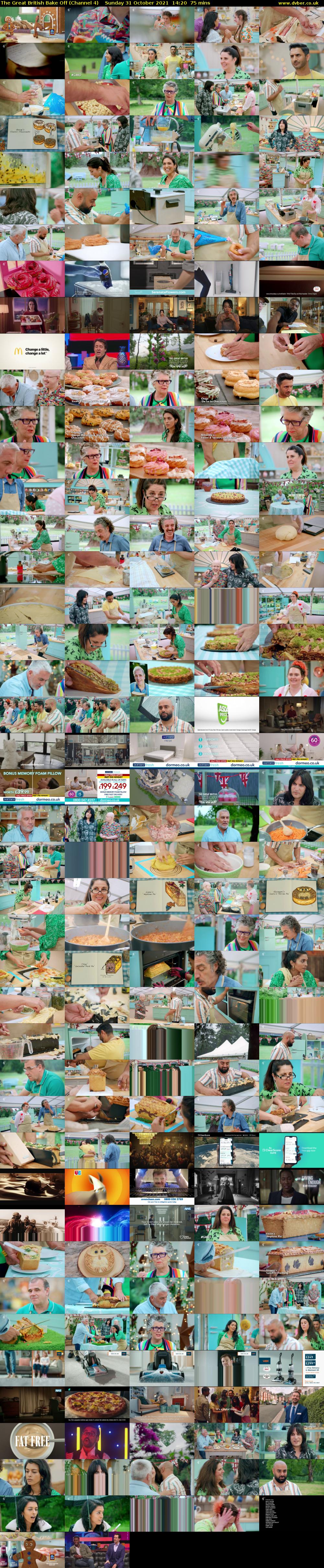 The Great British Bake Off (Channel 4) Sunday 31 October 2021 14:20 - 15:35