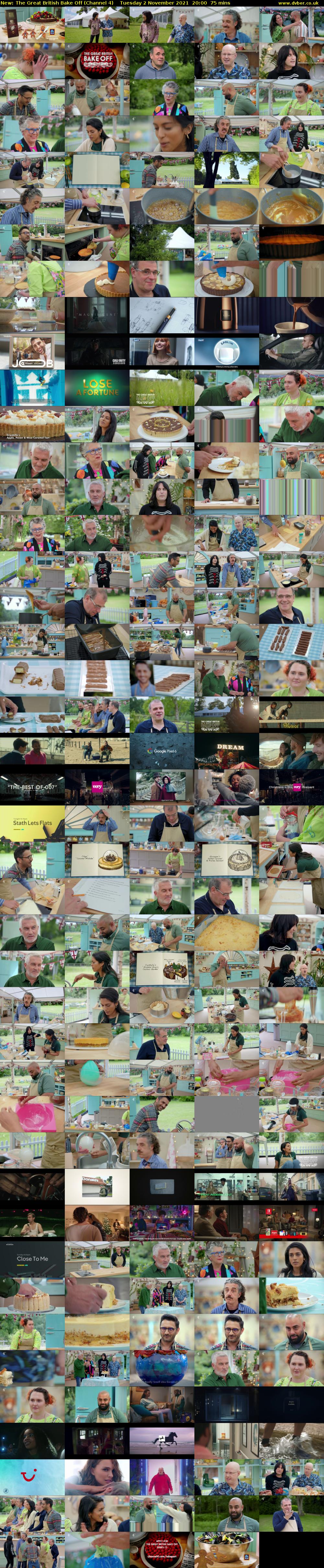 The Great British Bake Off (Channel 4) Tuesday 2 November 2021 20:00 - 21:15