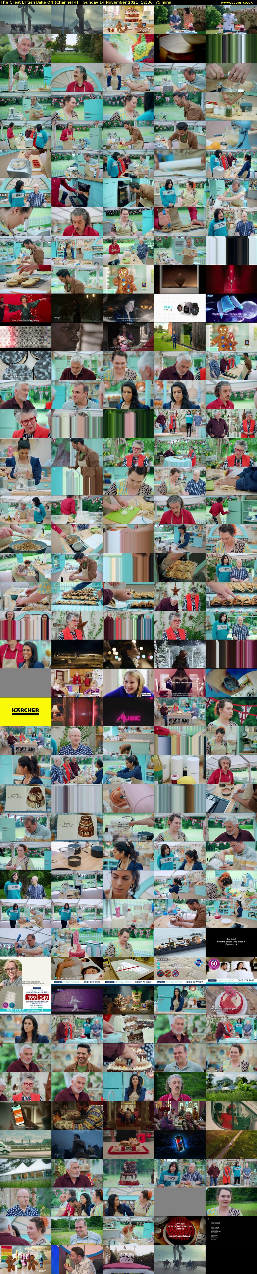 The Great British Bake Off (Channel 4) Sunday 14 November 2021 12:30 - 13:45