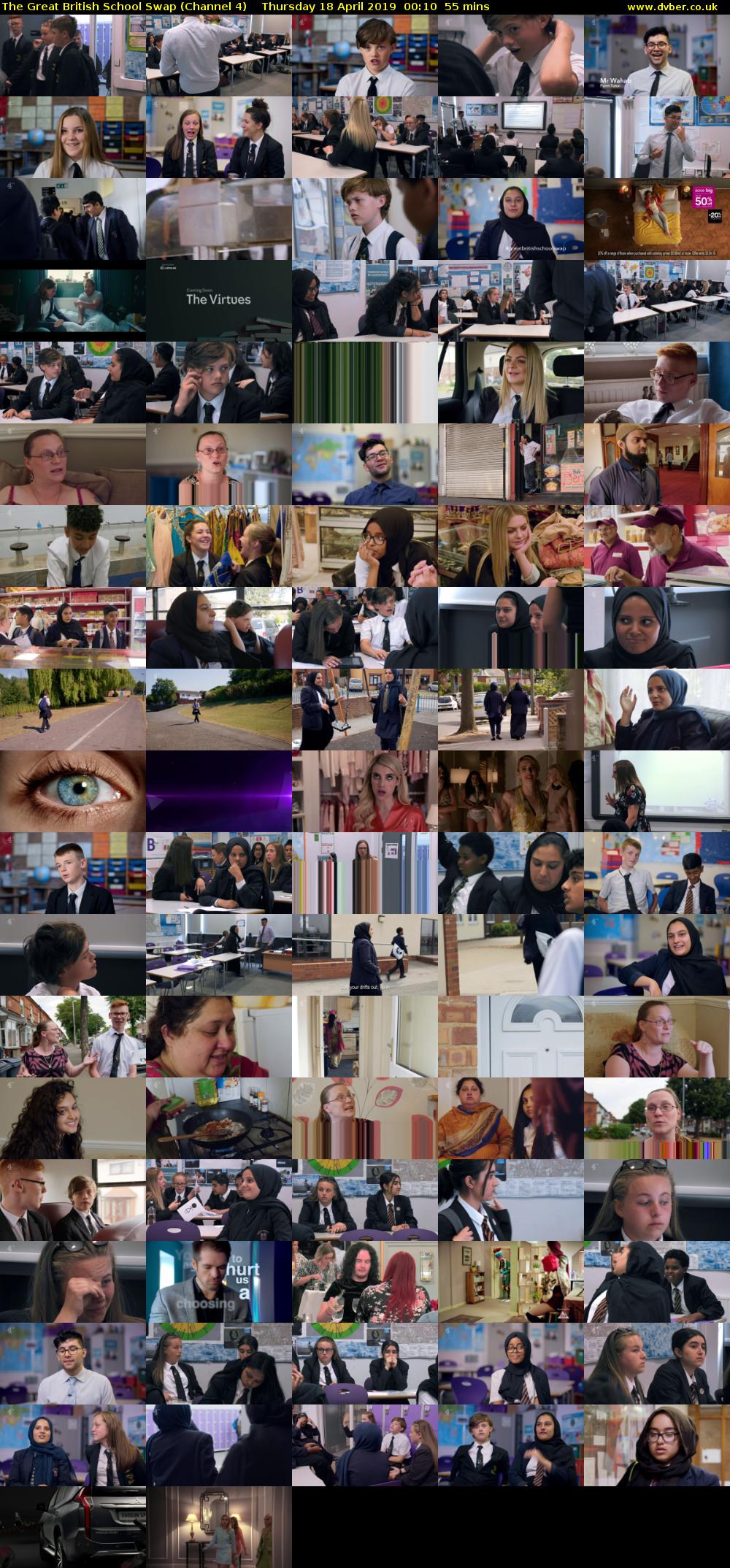The Great British School Swap (Channel 4) Thursday 18 April 2019 00:10 - 01:05