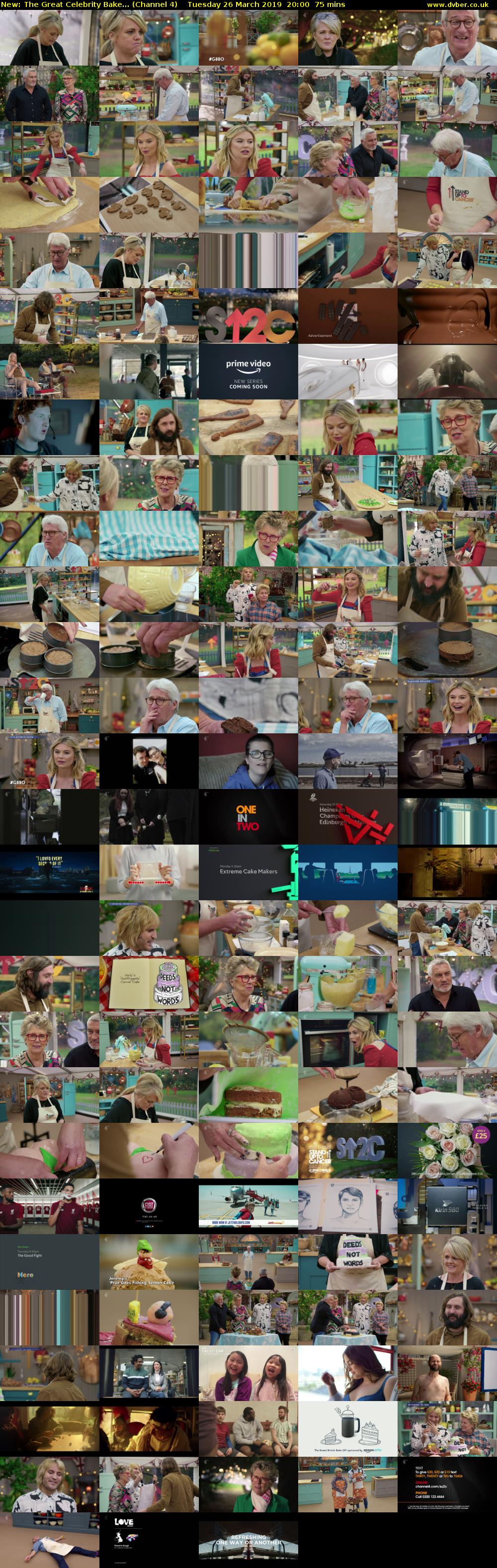 The Great Celebrity Bake... (Channel 4) Tuesday 26 March 2019 20:00 - 21:15