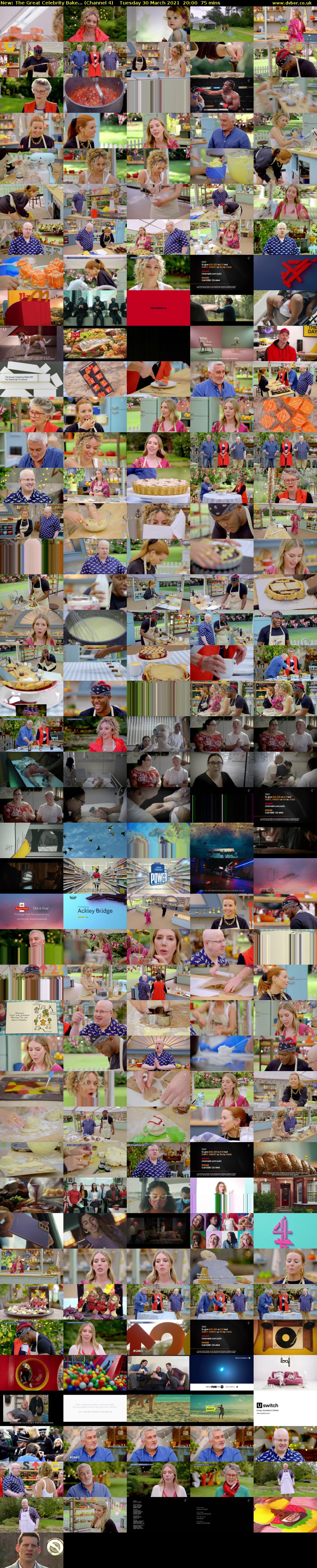 The Great Celebrity Bake... (Channel 4) Tuesday 30 March 2021 20:00 - 21:15