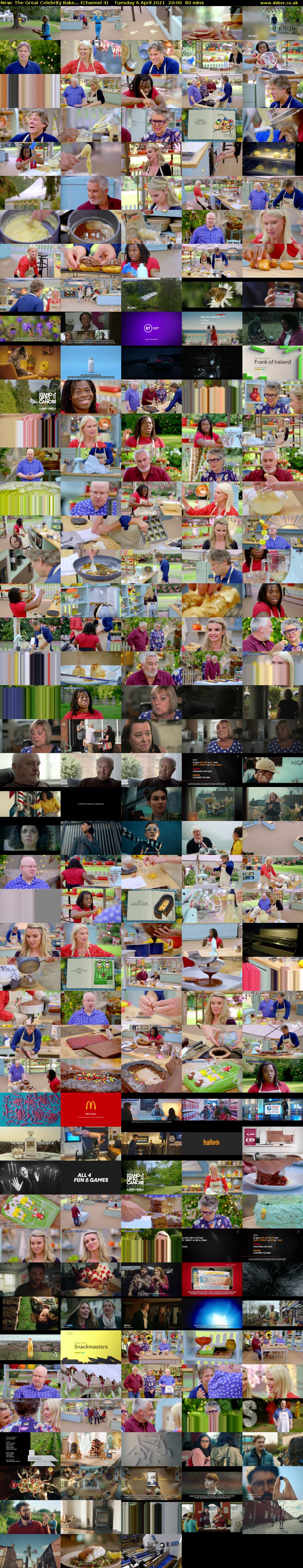 The Great Celebrity Bake... (Channel 4) Tuesday 6 April 2021 20:00 - 21:20