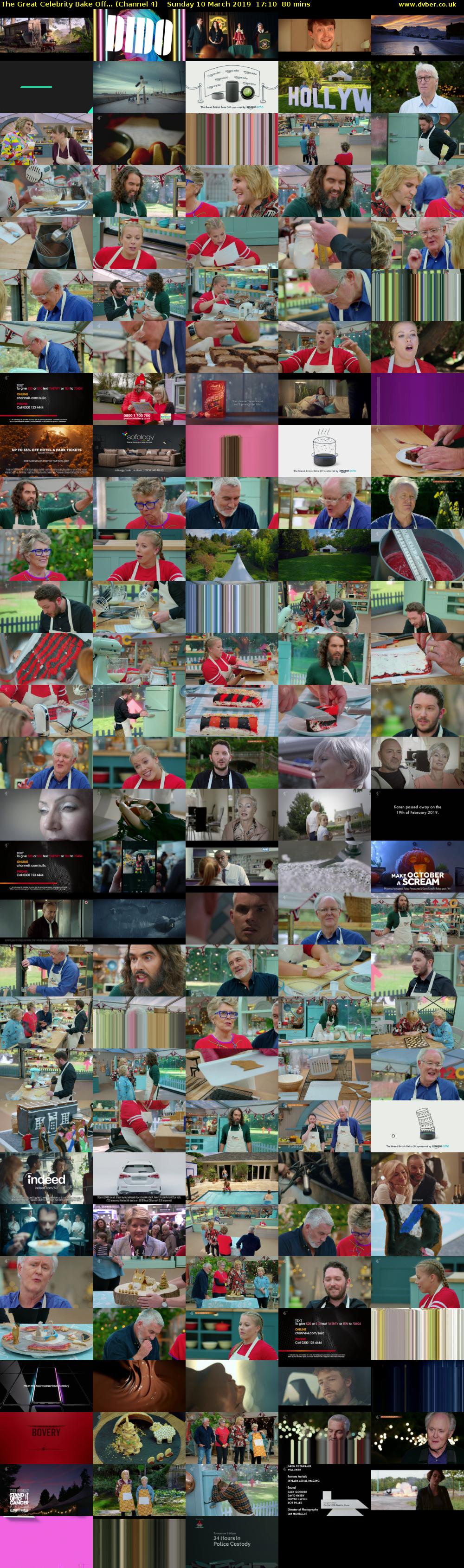 The Great Celebrity Bake Off... (Channel 4) Sunday 10 March 2019 17:10 - 18:30