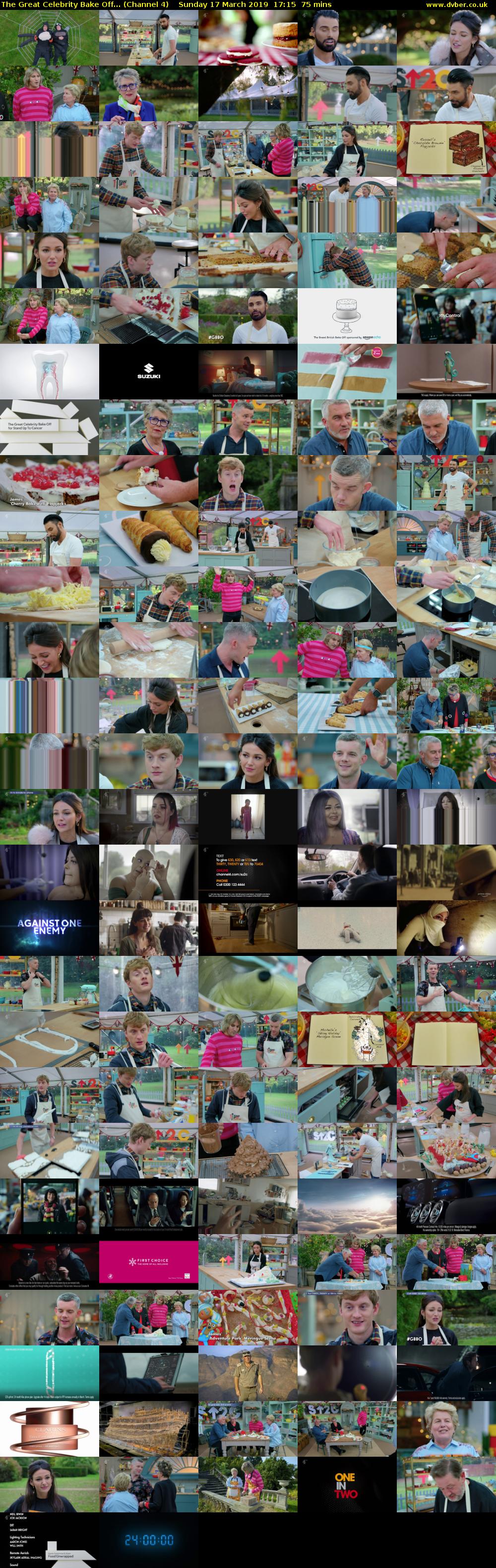 The Great Celebrity Bake Off... (Channel 4) Sunday 17 March 2019 17:15 - 18:30