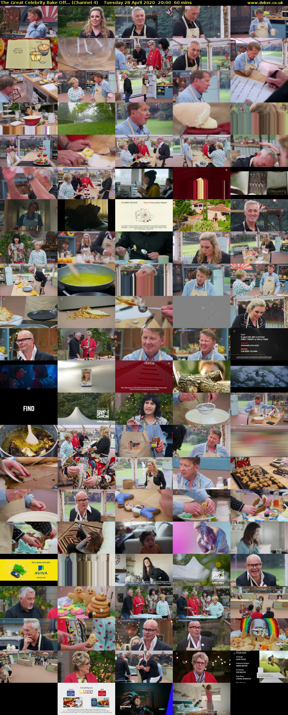 The Great Celebrity Bake Off... (Channel 4) Tuesday 28 April 2020 20:00 - 21:00