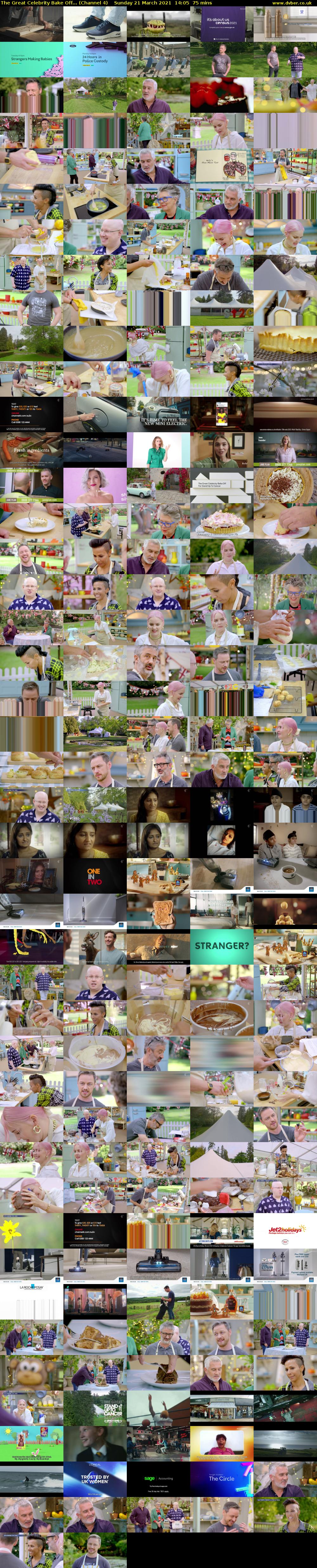 The Great Celebrity Bake Off... (Channel 4) Sunday 21 March 2021 14:05 - 15:20