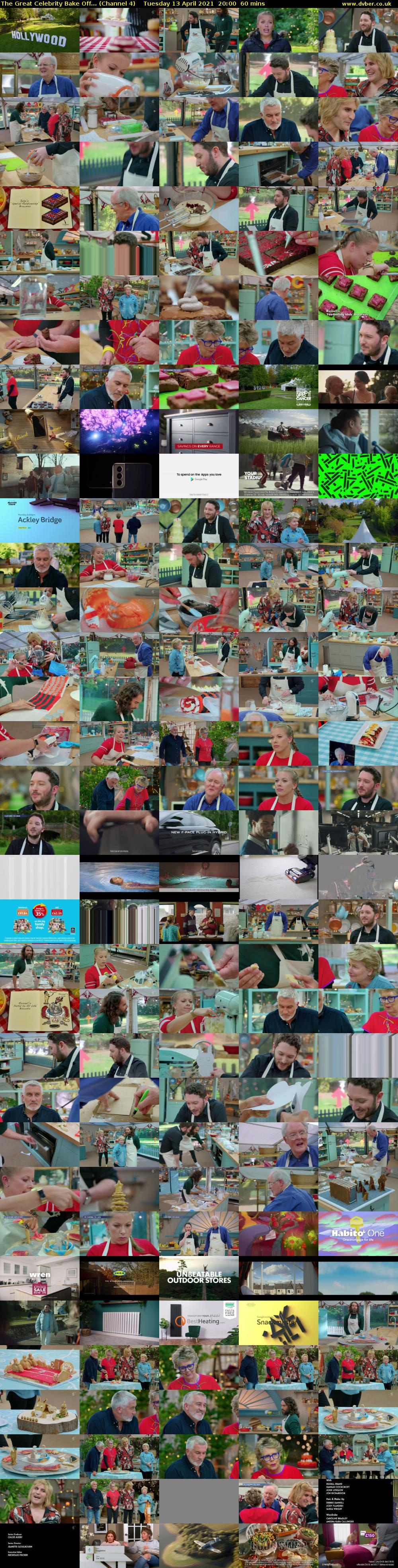 The Great Celebrity Bake Off... (Channel 4) Tuesday 13 April 2021 20:00 - 21:00