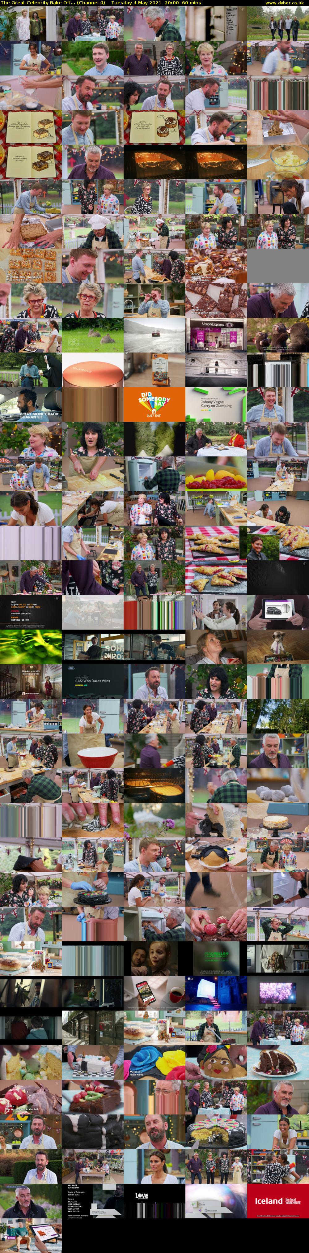 The Great Celebrity Bake Off... (Channel 4) Tuesday 4 May 2021 20:00 - 21:00